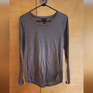 Grey Long Sleeve with Lace Sleeve